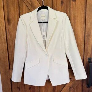 Favorite Daughter Ivory‎ Blazer One Button Fitted Career Jacket XS
